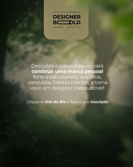 Designer Bold — Carrossel · Inscrições abertas, peça 2