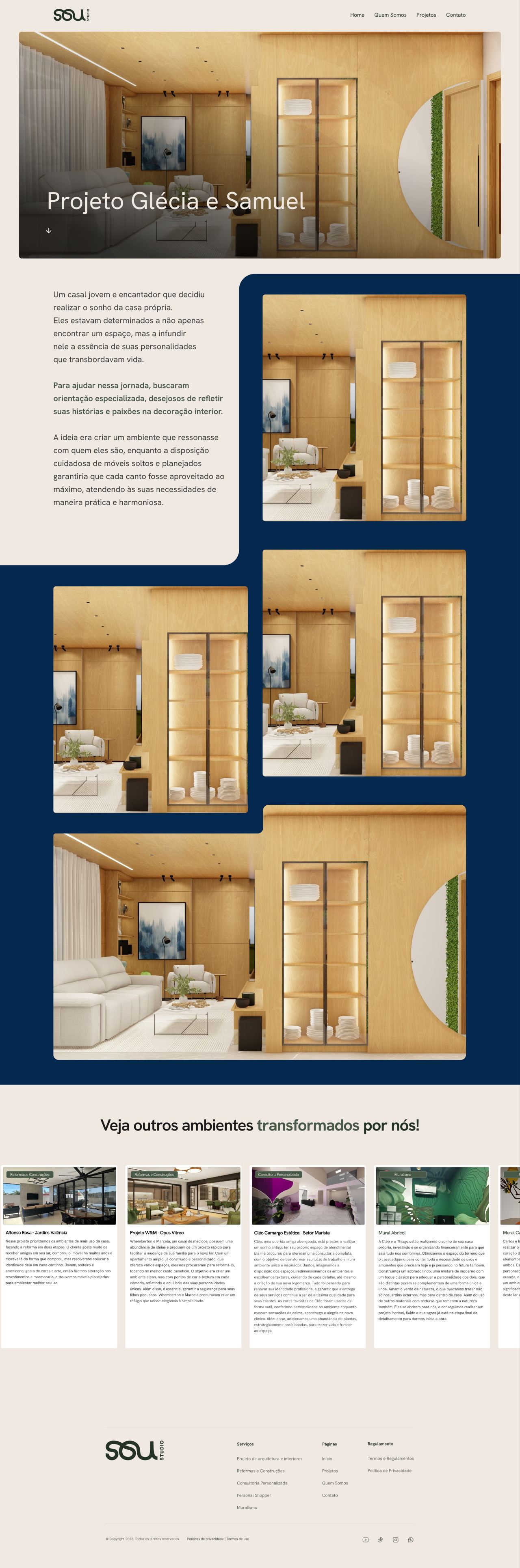 Studio Sou — página de um projeto