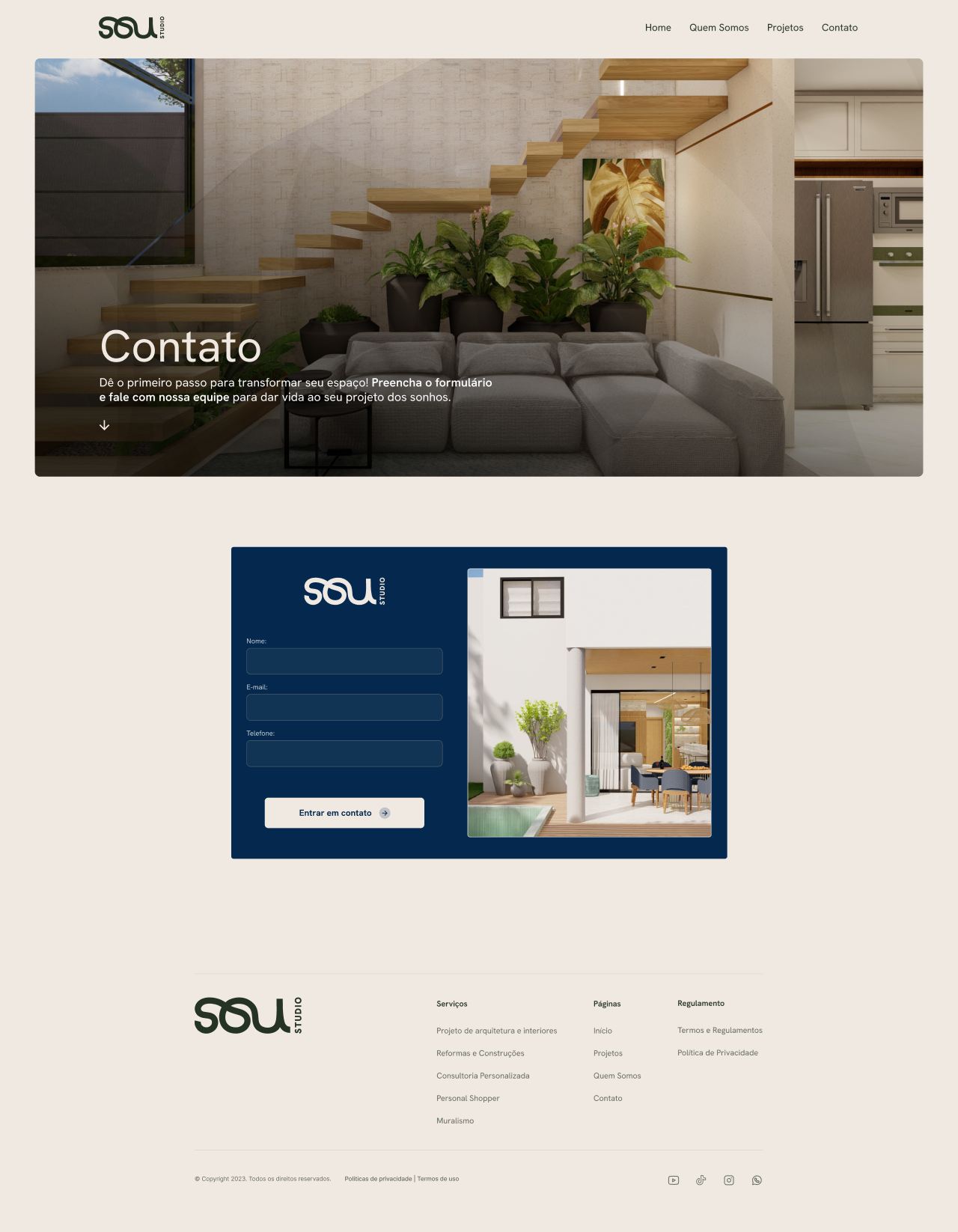 Studio Sou — página de contato